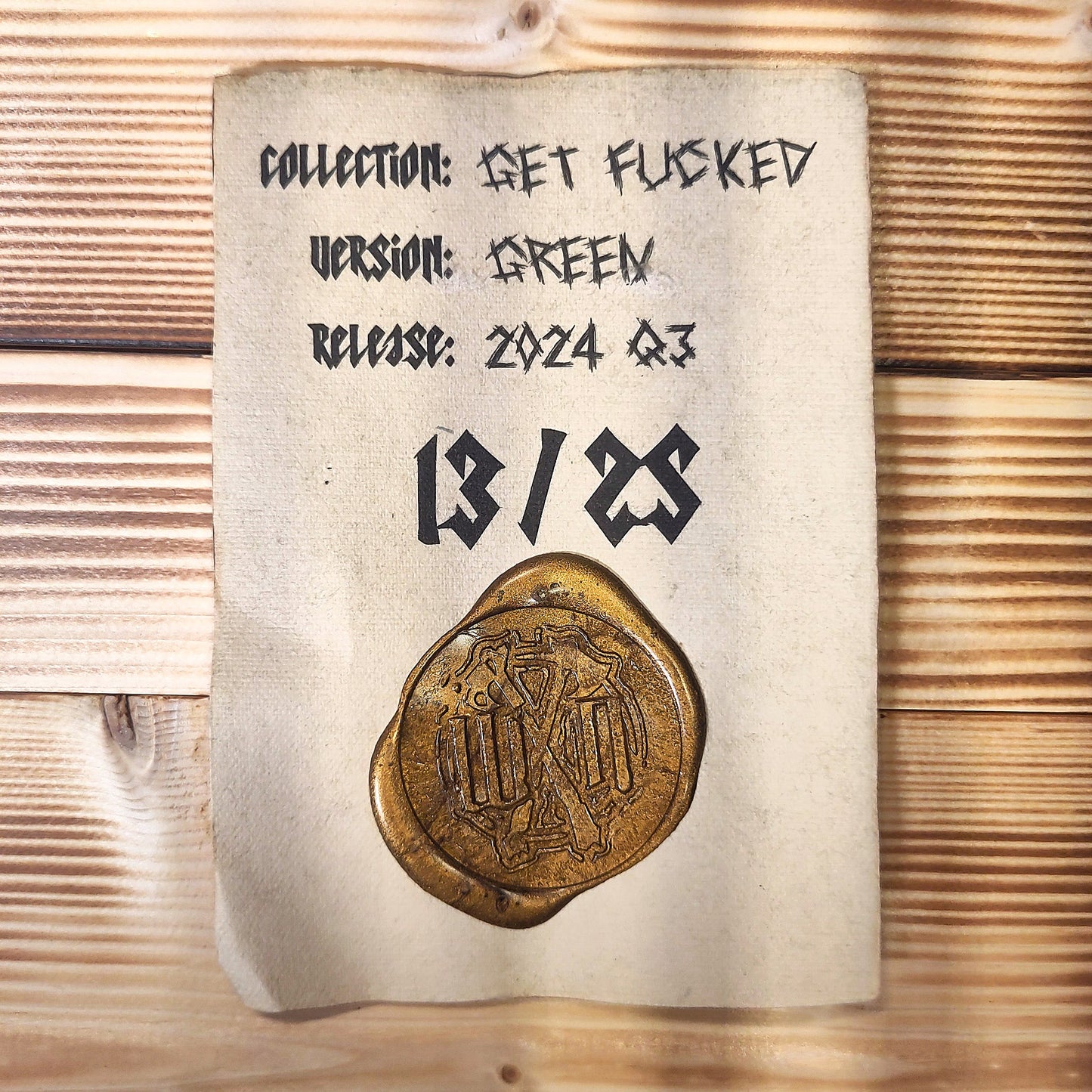 Who's Next!? Collectors Patch - Get Fucked Green