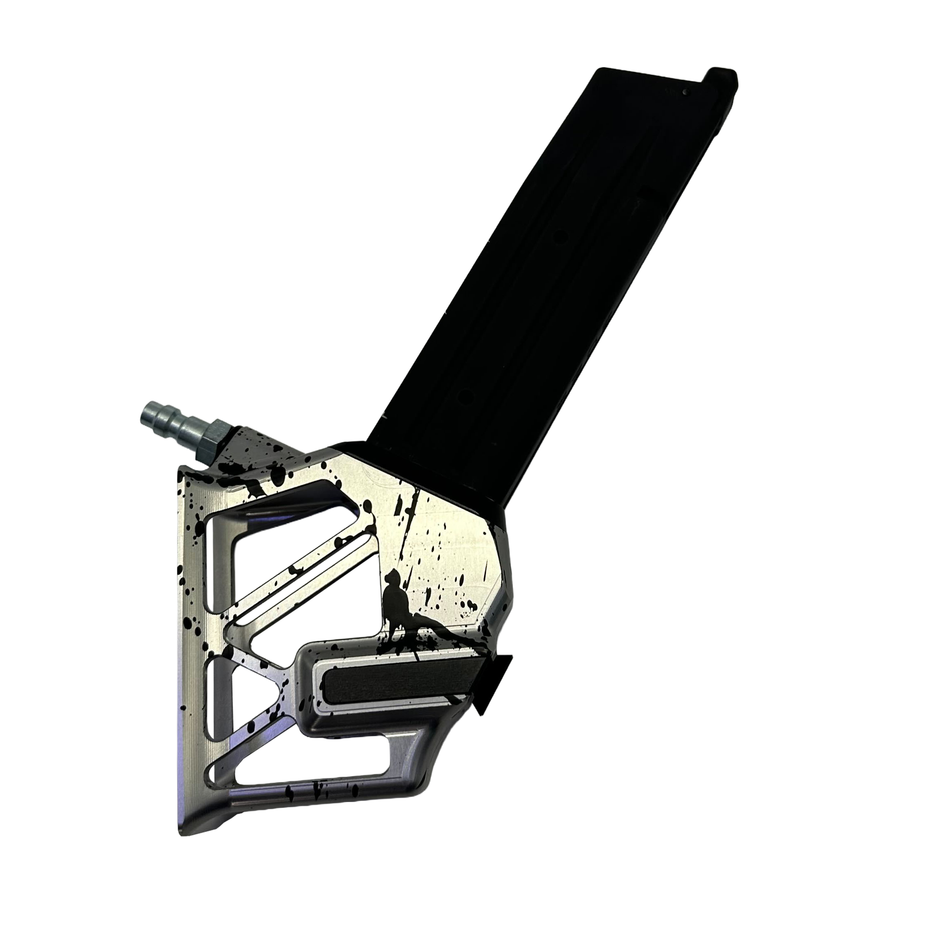 Monk Customs M-Adapter V2 - Lightweight Mag installed - Splattered