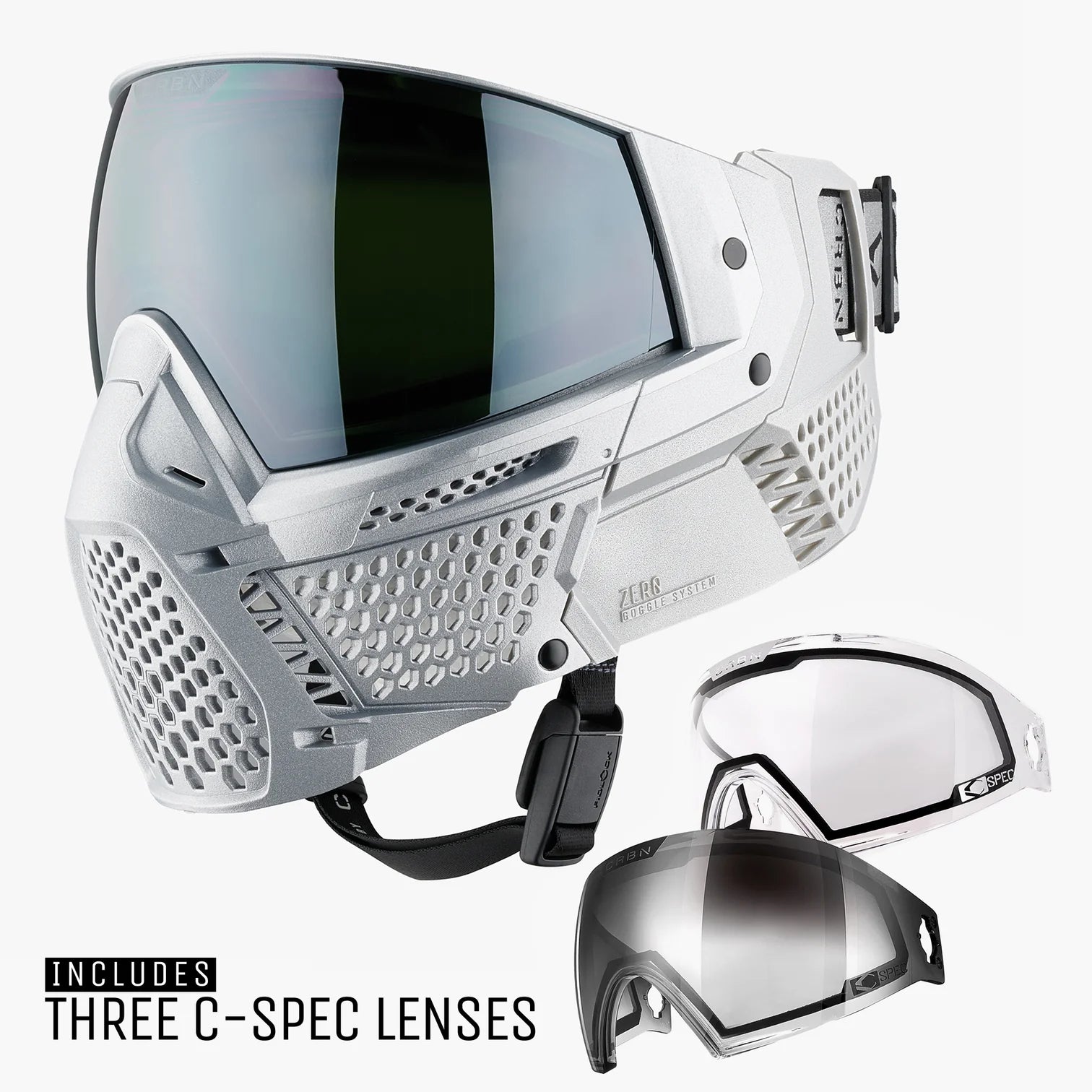 CRBN Mask Zero GRX ELMT Silver - Compact