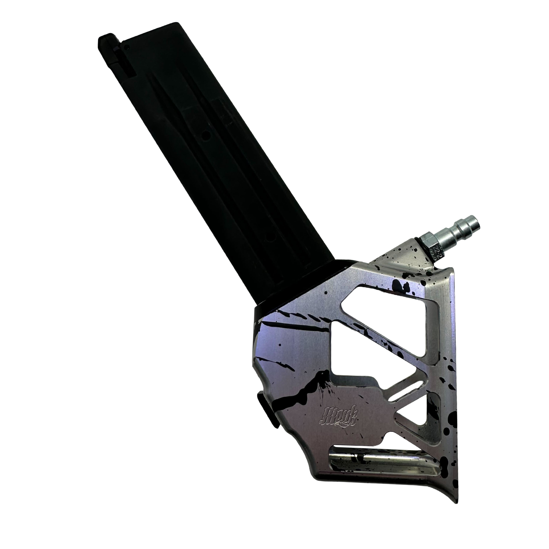 Monk Customs M-Adapter V2 - Lightweight Mag installed - Splattered
