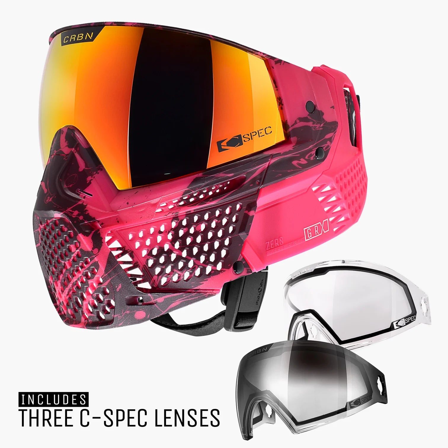 CRBN Mask Zero GRX SPLAT FUCHSIA - Compact
