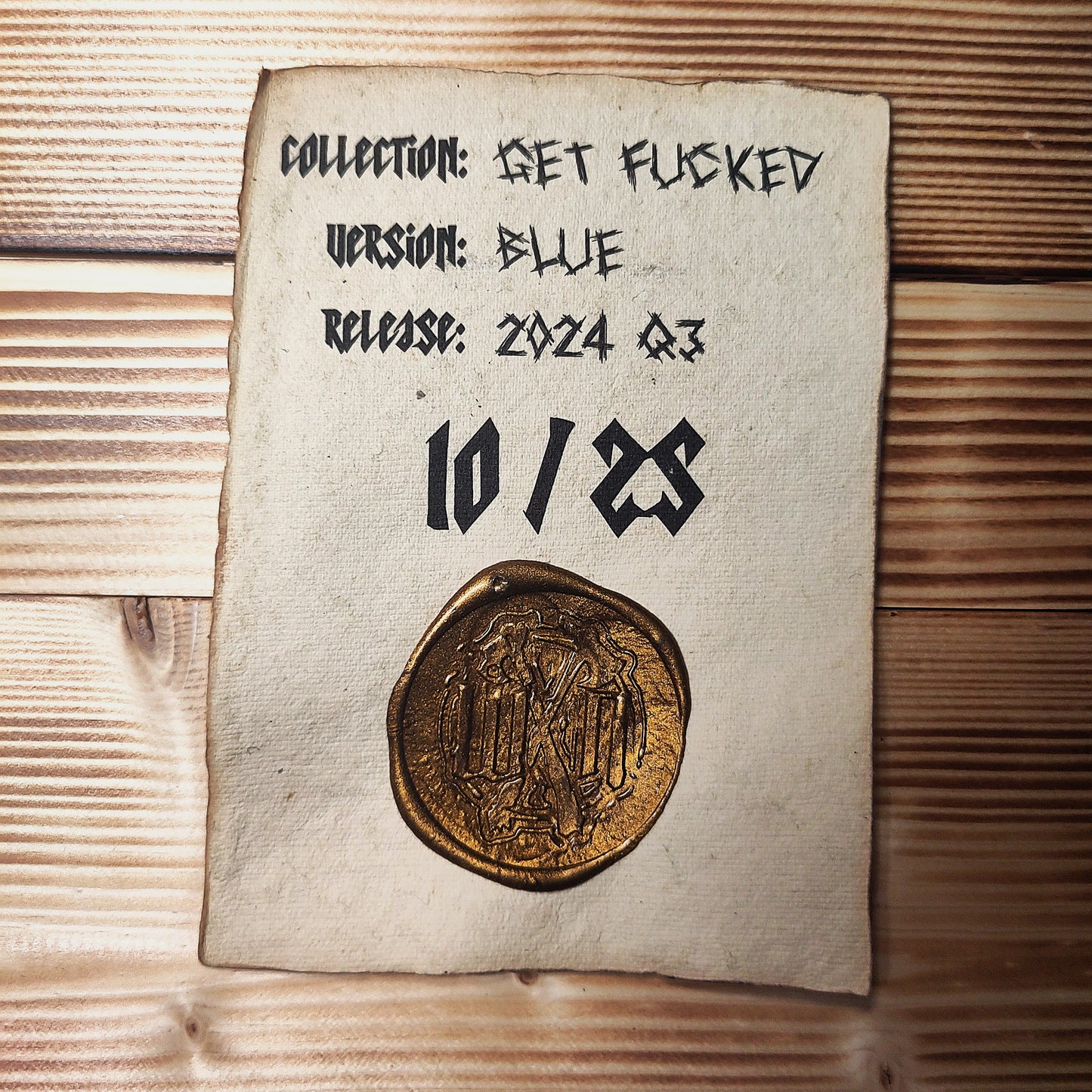 Who's Next!? Collectors Patch - Get Fucked Blue